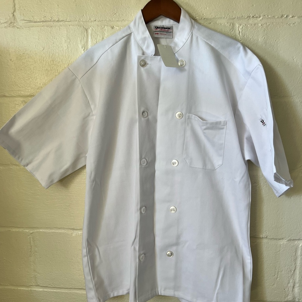 Uncommon Threads White Short Sleeve Chef Jacket